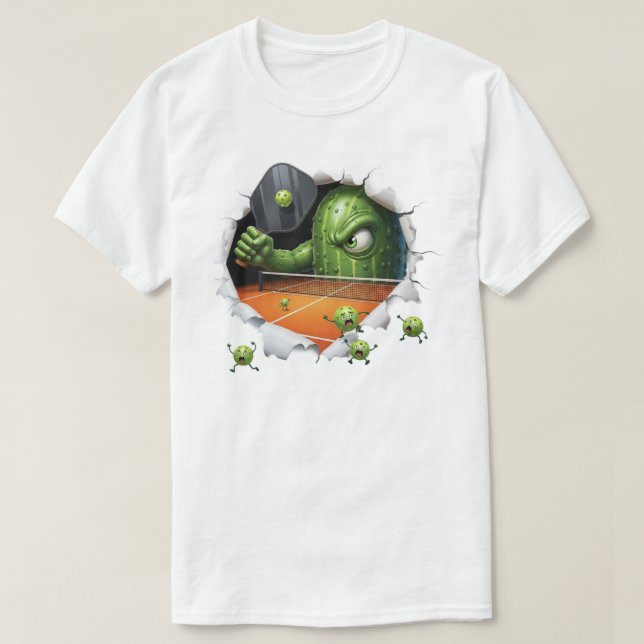 T-shirt Créature drôle de pickleball dominant la scène du  (Design devant)