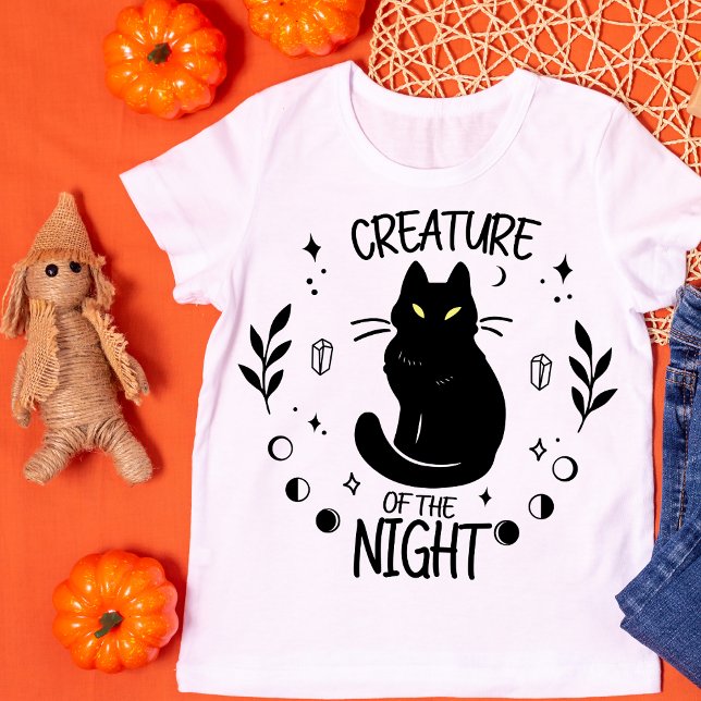 T-shirt Créature du chat noir de nuit (Créateur téléchargé)