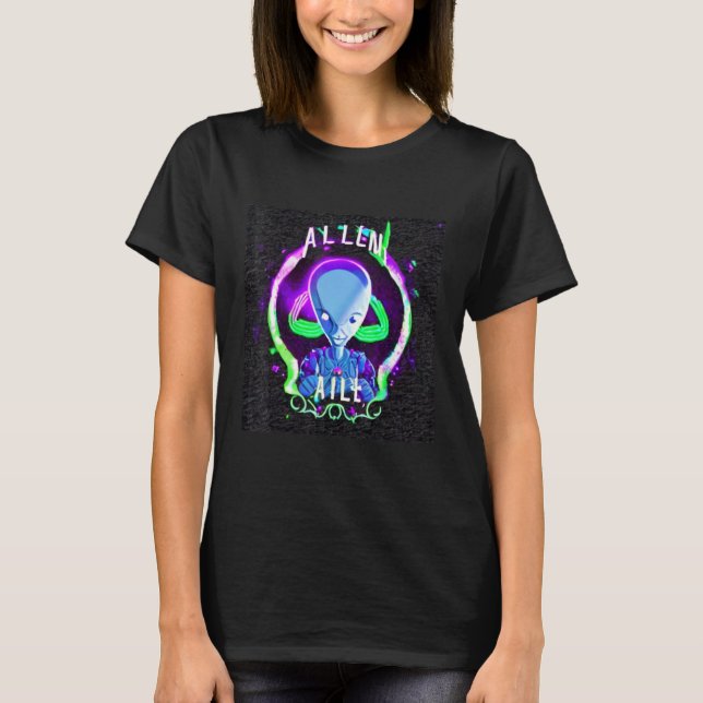 T-shirt Créature extraterrestre OVNI PAN zone 51 grise hor (Devant)