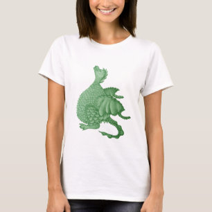 T-shirt créature imaginaire mythique dragon vert mignon