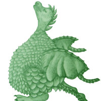 créature imaginaire mythique dragon vert mignon