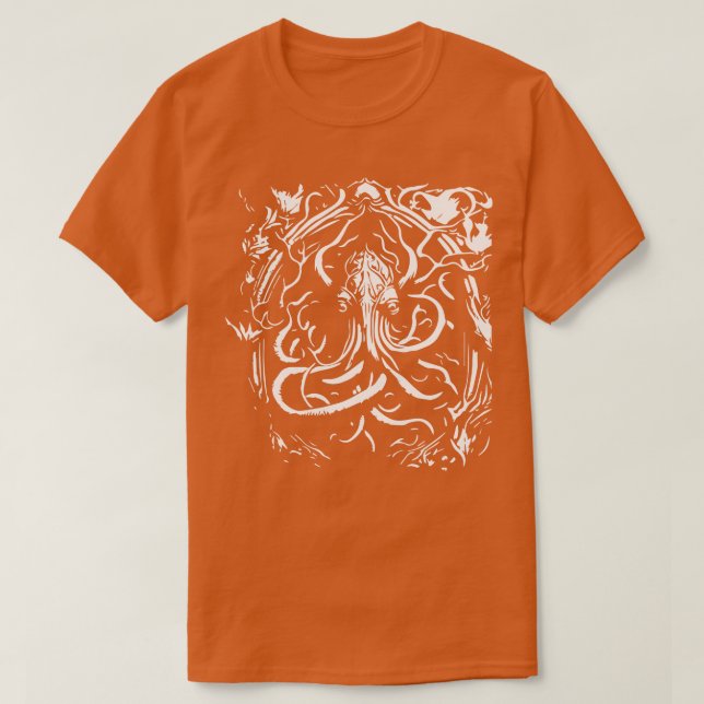 T-shirt créature marine détaillée de poulpe (Design devant)