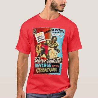 T-shirt Créature Monstre Horreur Rétro ami