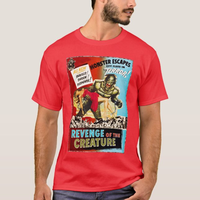 T-shirt Créature Monstre Horreur Rétro ami (Devant)