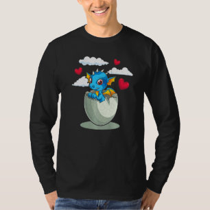 T-shirt Créature Mythique Animal Fantastique Cœur Dragon M