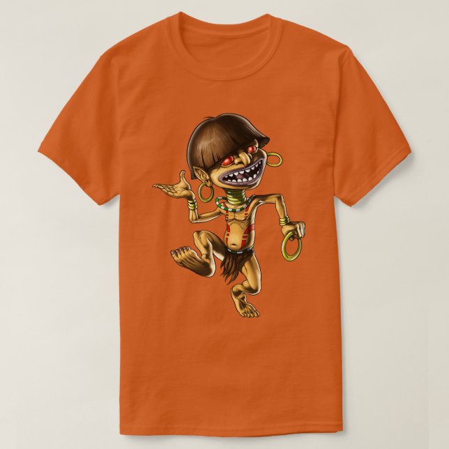 T-shirt Créature mythique aztèque Chaneque (Design devant)