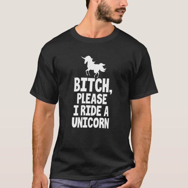 T-shirt Créature mythique cheval Licorne Sarcastique (Devant)