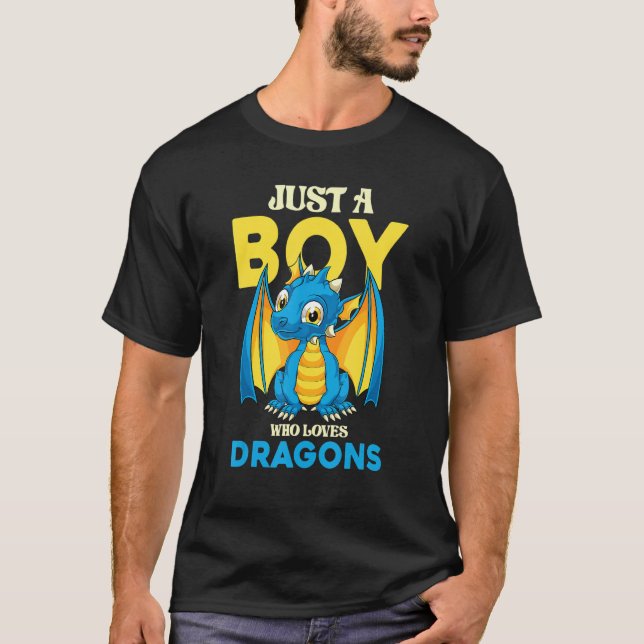 T-shirt Créature mythique d'animal de fantasy Garçons Drag (Devant)