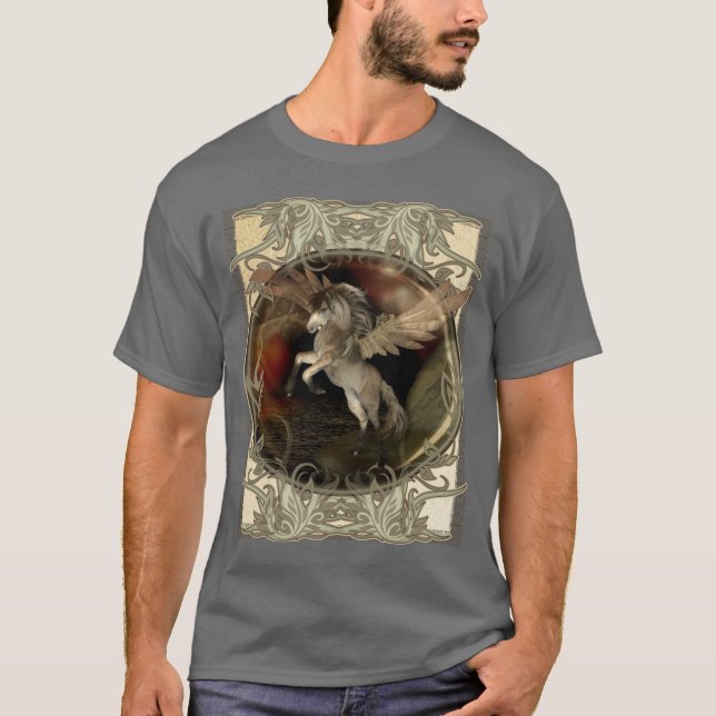 T-shirt Créature mythique d'imaginaire de Pegasus (Devant)