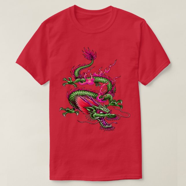 T-shirt Créature mythique du dragon du roi de Chine (Design devant)