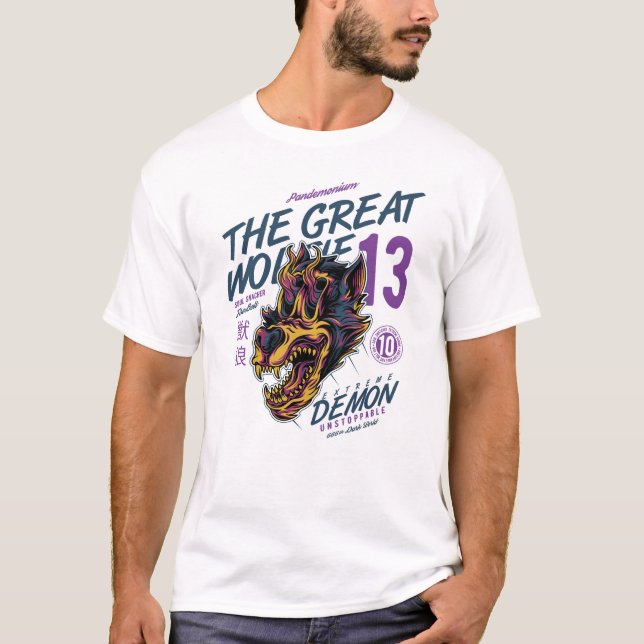 T-shirt Créature mythique du grand loup (Devant)