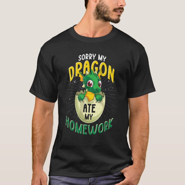 T-shirt Créature mythique mignonne Imaginaire animal drago (Devant)