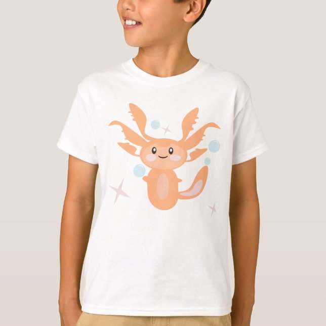 T-shirt Créature Océane Pastel Axolotl (Devant)