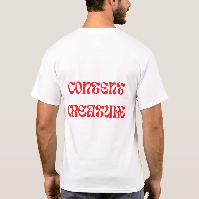 T-shirt Créature satisfaite avec des connaissances en angl (Dos)