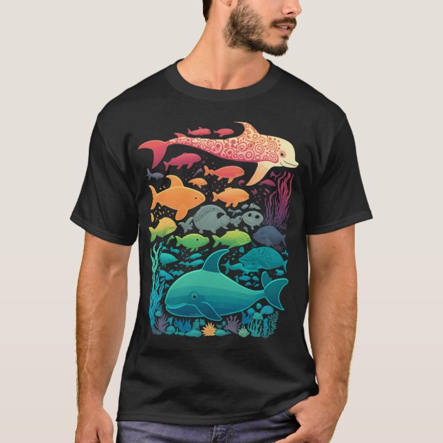 T-shirt Créatures aquatiques (Devant)