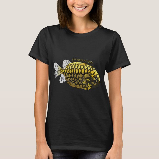 T-shirt Créatures aquatiques funky : Poisson pinecone (Devant)