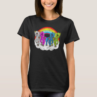 T-shirt Créatures de l'Apocalypse de licorne zombie Hallow