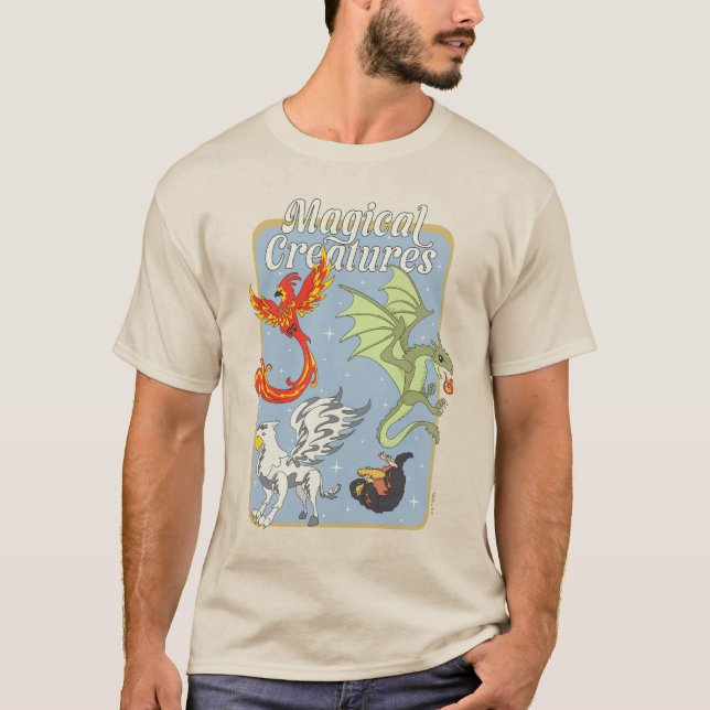 T-shirt Créatures Magiques Graphique Vintage (Devant)