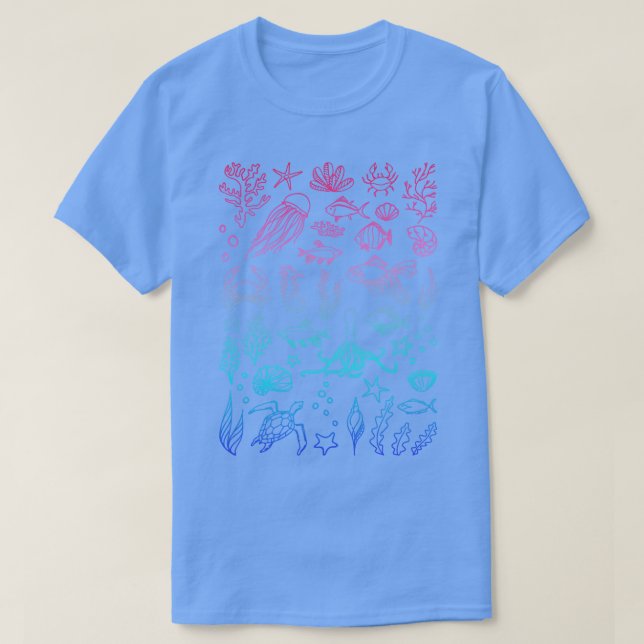 T-shirt Créatures marines (Design devant)