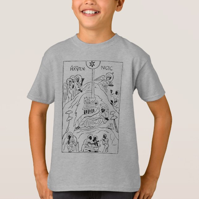 T-shirt Crèche orthodoxe minimale (Devant)