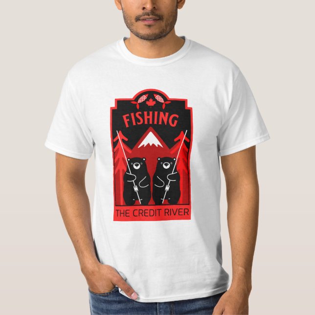 T-shirt Credit River Fishing Canada (Devant)