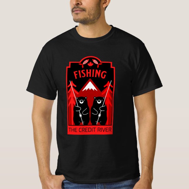 T-shirt Credit River Fishing Canada (Devant)