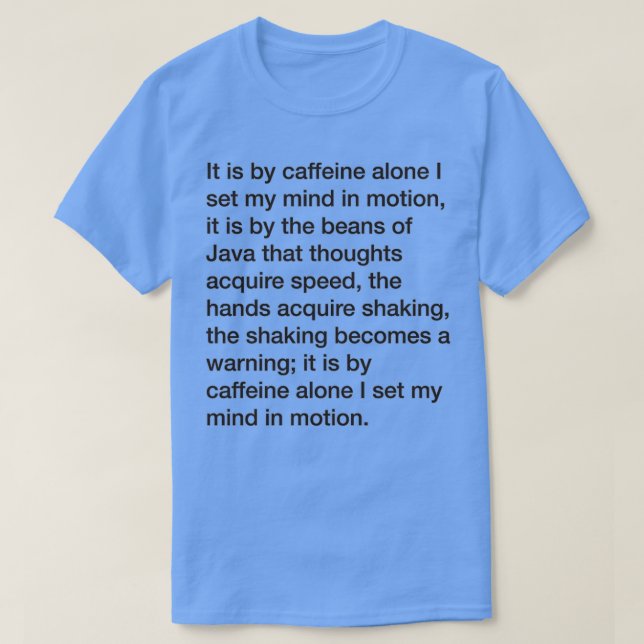T-shirt Crédo de caféine Mentat grand (Design devant)