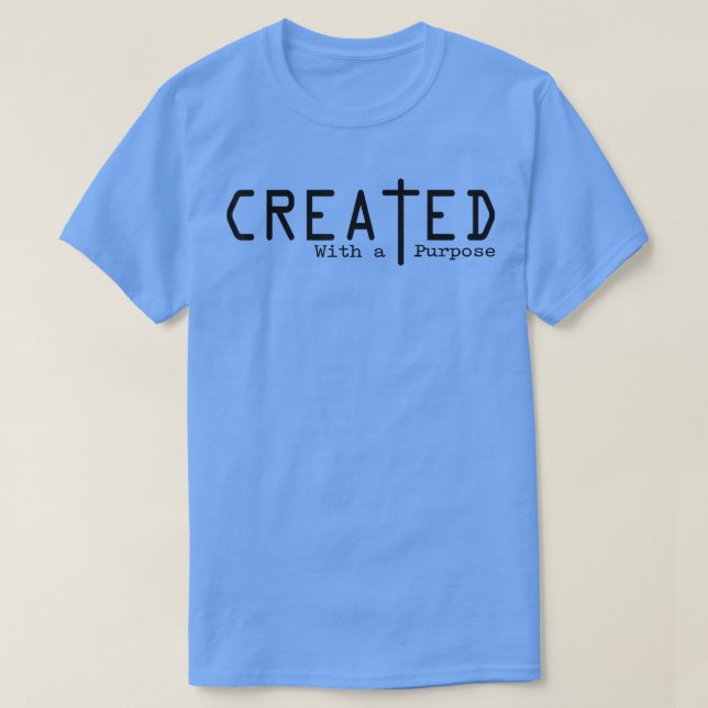 T-shirt Créé avec un but (Design devant)