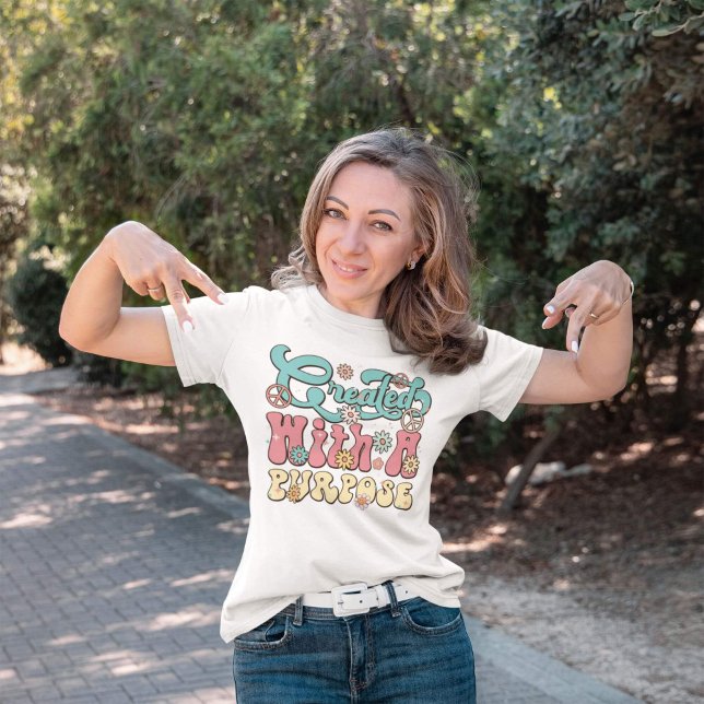 T-shirt Créé avec un but L'autonomisation chrétienne (Créateur téléchargé)