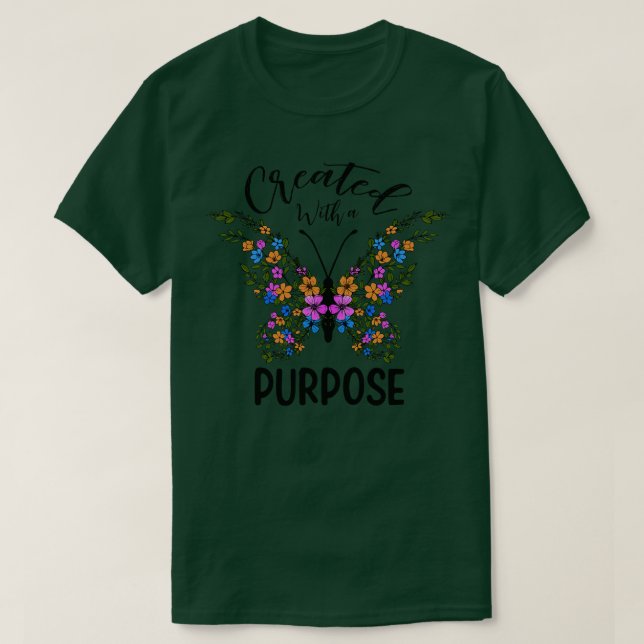 T-shirt créé avec un papillon (Design devant)