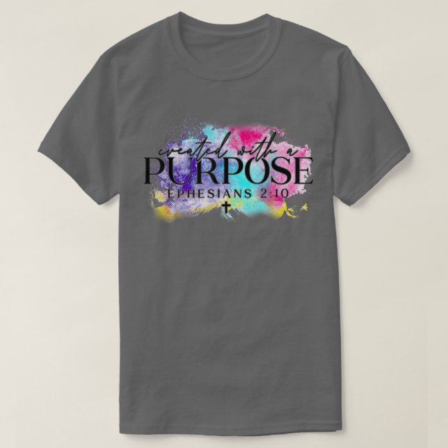 T-shirt Créé Avec Une Aquarelle Objectif Citations Chrétie (Design devant)