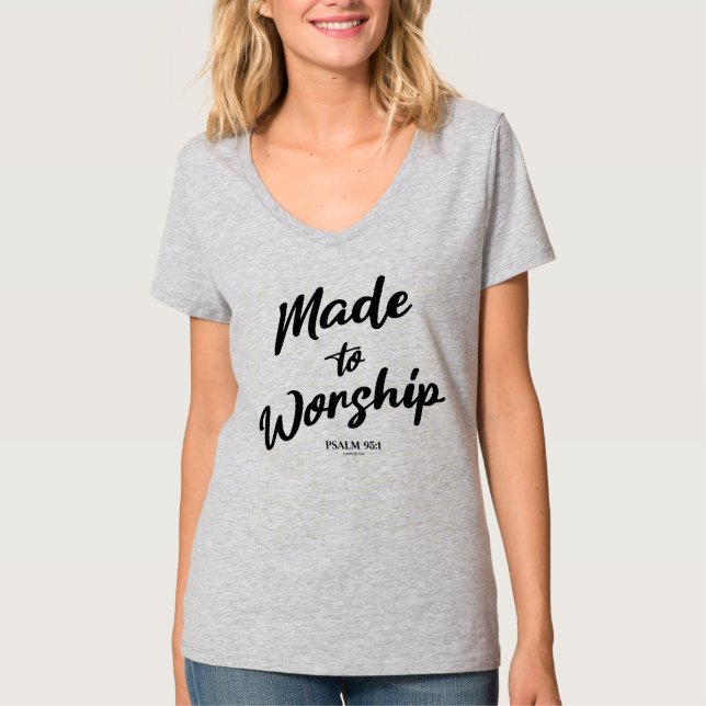 T-shirt Créé pour Adorer Psaume 95:1  (Devant)