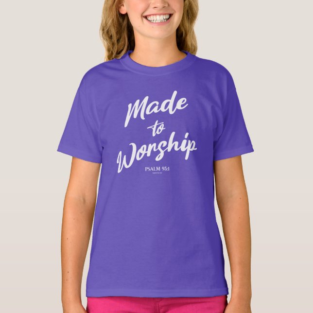 T-shirt Créé pour Adorer Psaume 95:1  (Devant)