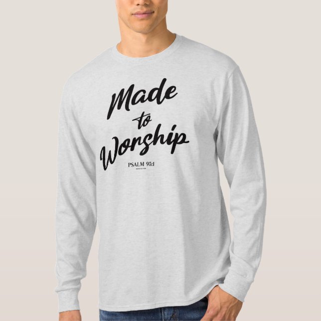 T-shirt Créé pour Adorer Psaume 95:1  (Devant)