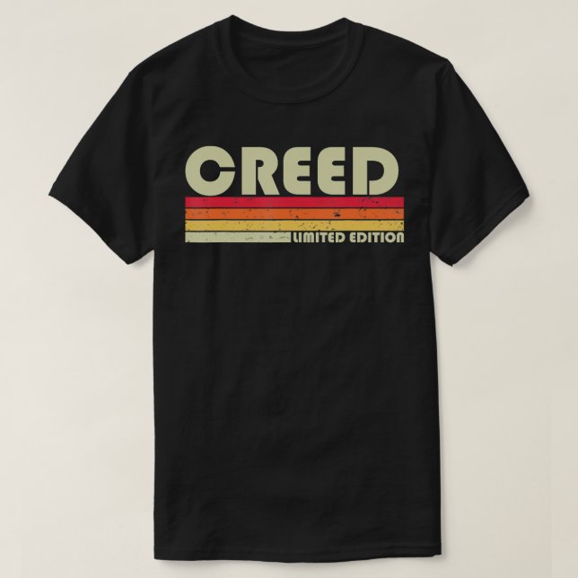 T-shirt CREED Nom du cadeau Personnalisé Funny Retro Vinta (Design devant)