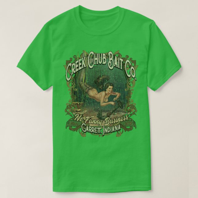 T-shirt Creek Chub Bait Co No Funny Business 1906 (Design devant)