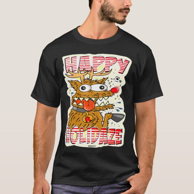 T-shirt Creekrat Cartoon Studios Happy Holidaze Art (Devant)