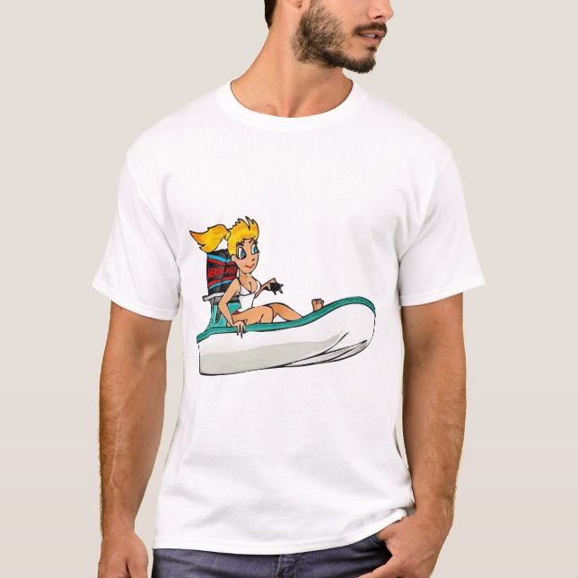 T-shirt Creekrat Fliver Boat Girl Tee (Devant)