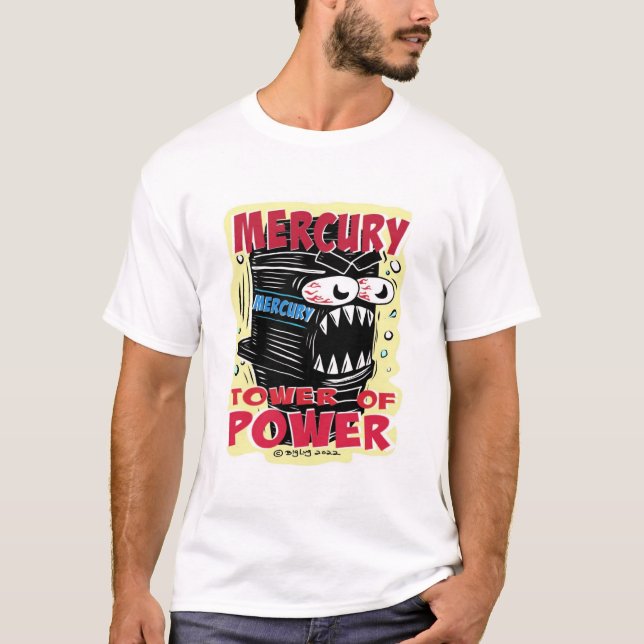 T-shirt Creekrat Mercury Tower of Power Cartoon (Devant)