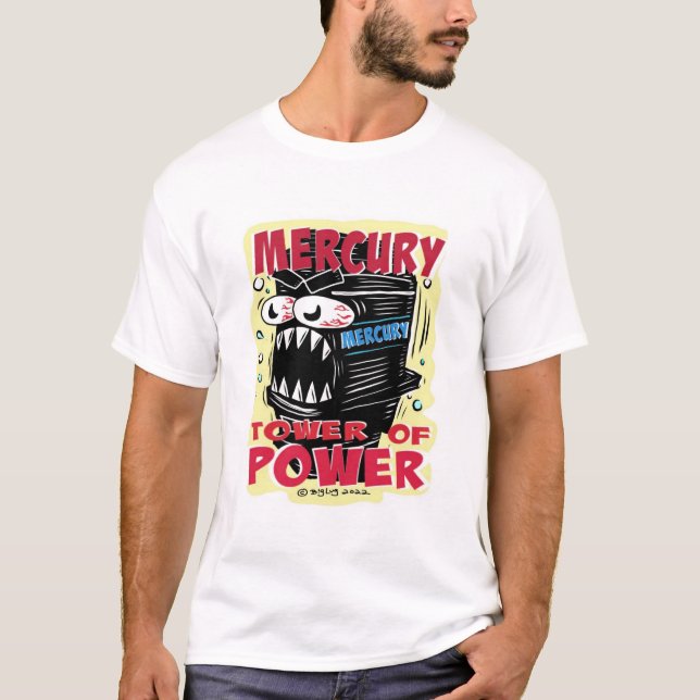 T-shirt Creekrat Studios Mercury Tower of Power Cartoon (Devant)