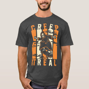 T-shirt Creep It Real Éffrayant Halloween Skeleton Skeleto