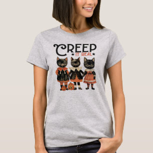 T-shirt Creep it Real Funny Chats Halloween