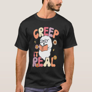 T-shirt Creep It Real Ghost Book Halloween transpiration S