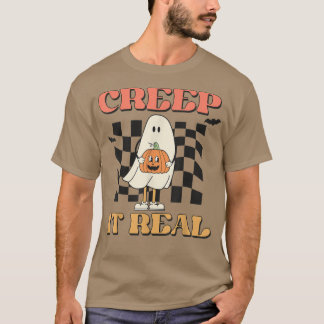 T-shirt Creep it real Ghost Boy Retro Halloween Éffrayant