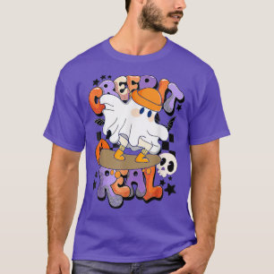 T-shirt Creep It Real Ghost Boy Vintage Retro Halloween Fa