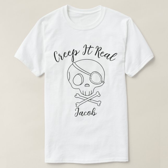 T-shirt Creep It Real Halloween éffrayant boo (Design devant)