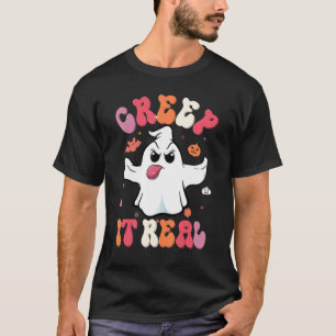 T-shirt Creep It Real Halloween Ghost Enfants Garçons Fill