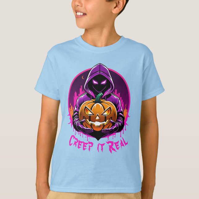 T-shirt Creep it Real, Horreur Halloween illustration (Devant)