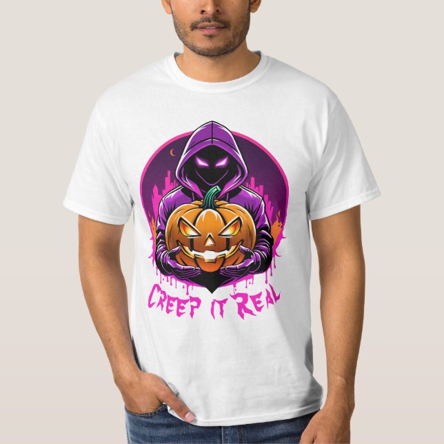 T-shirt Creep it Real, Horreur Halloween illustration (Devant)