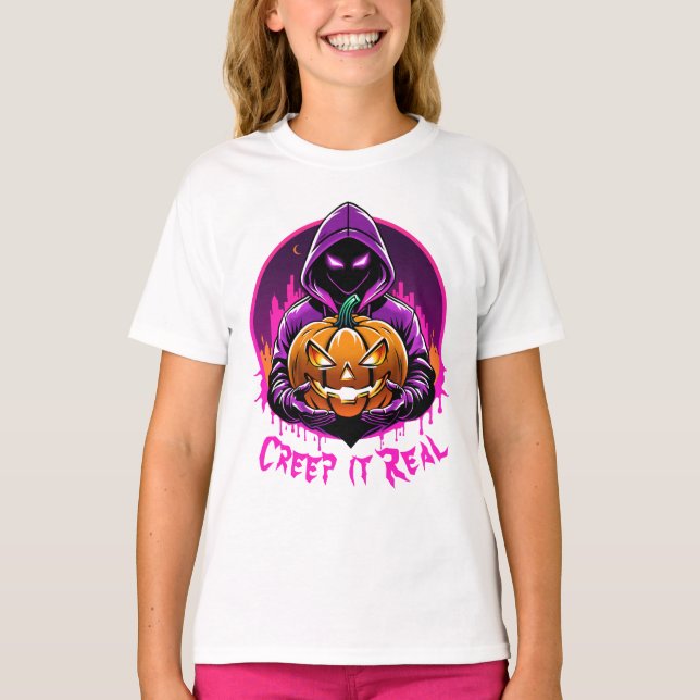 T-shirt Creep it Real, Horreur Halloween illustration (Devant)